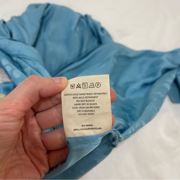 Spell Atrium Embroidered Maxi Robe Sapphire - Picture 9 of 10